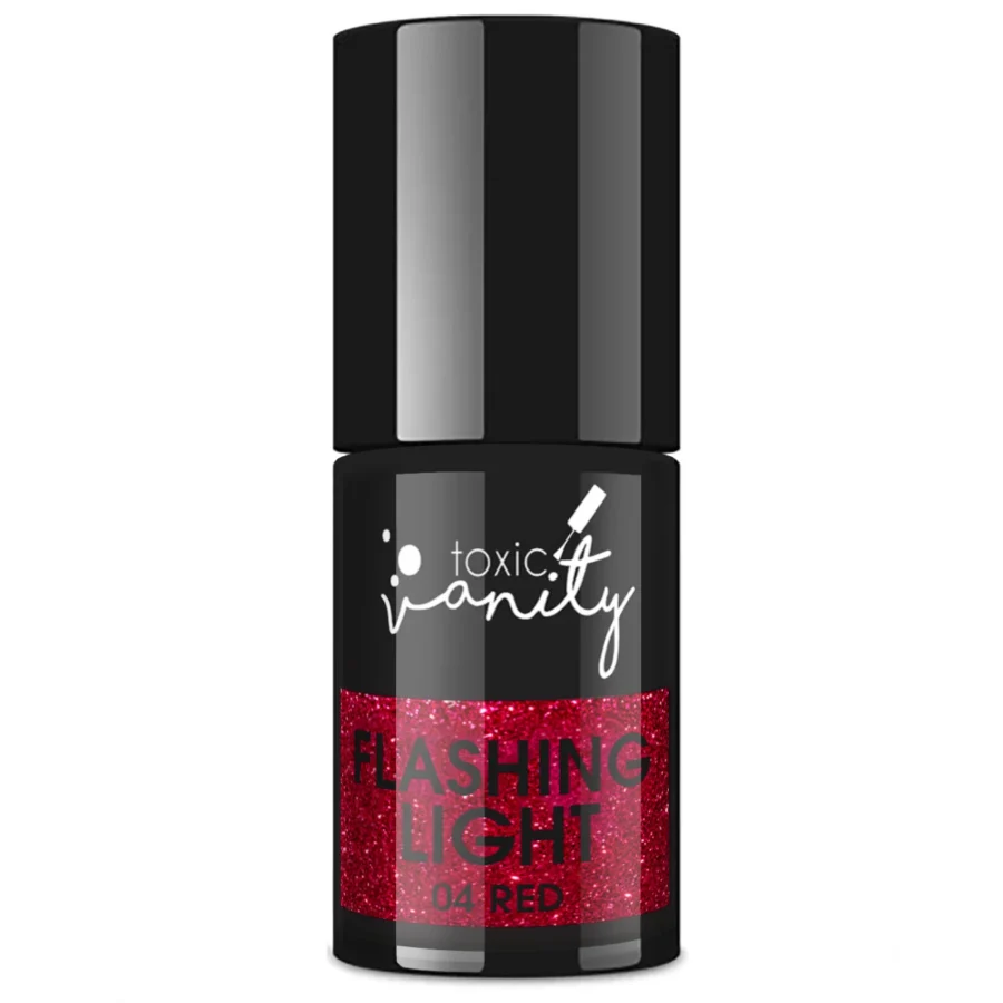 Semi-permanent nail polish Flashing Light - 04 Red 1