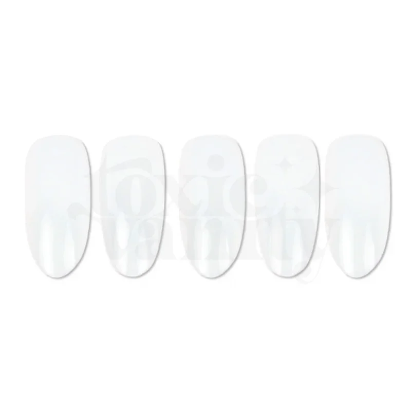 Tips nail art oval color blanco | 240 unidades