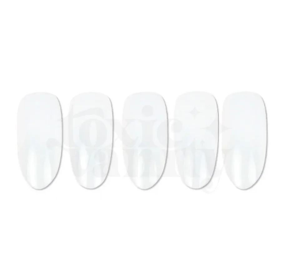 Tips nail art oval color blanco | 240 unidades 1